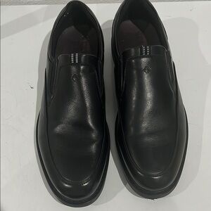 Ecco Black Leather Loafers Classic Slip-Ons